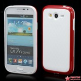 Полимерный TPU Чехол 3D Куб Для Samsung Galaxy Grand GT-I9080(Белый-красный)